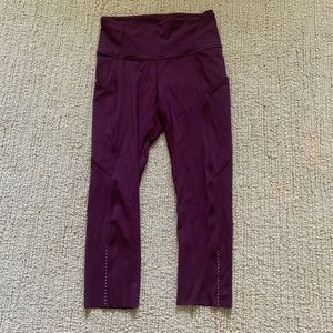 Fast and Free High-Rise Crop Lululemon Leggings